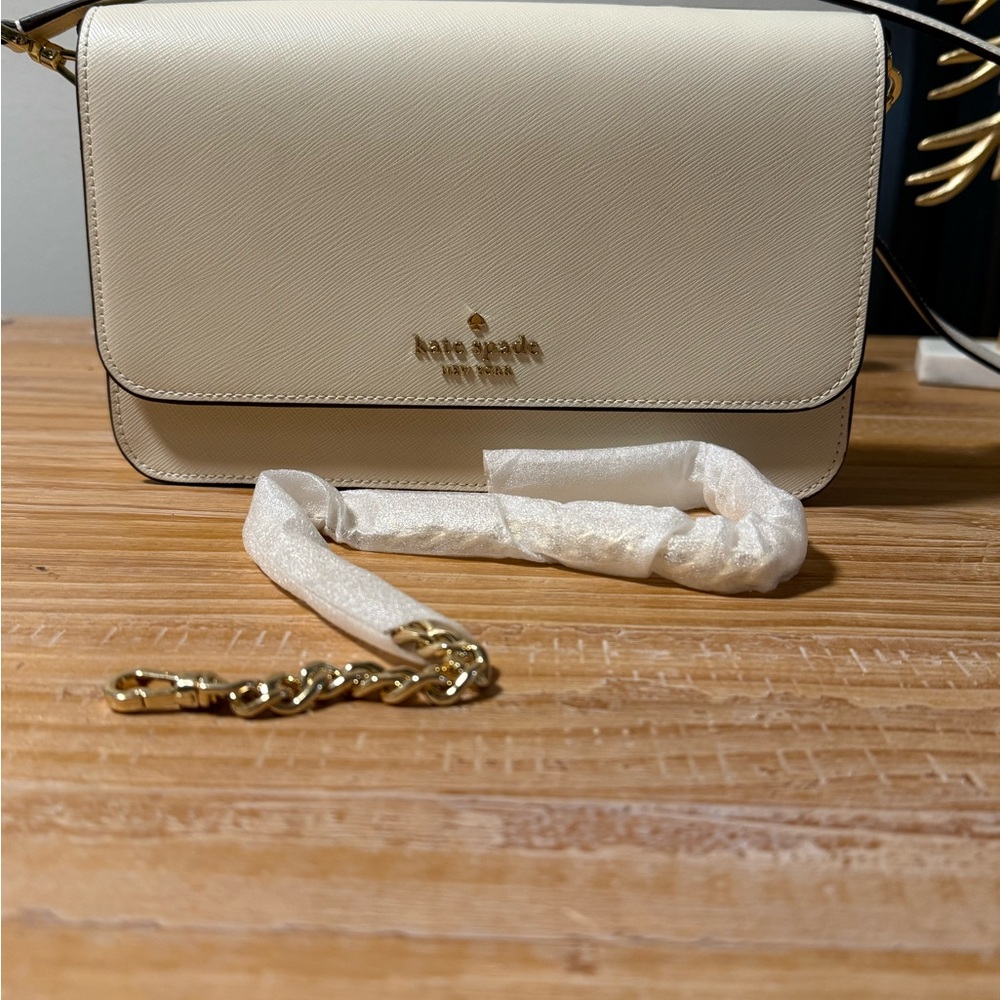 ON SALE!! Kate Spade Ivory Crossbody Bag with Gold Accents